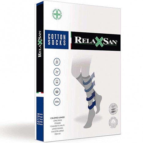 Компресивни чорапи унисекс до коляното 140 DEN (18-22 mmHg) RelaxSan® Cotton Socks 820,  телесен цвят