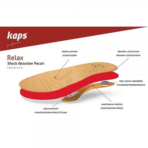 Ортопедични стелки за надлъжен и напречен свод Kaps Relax Pecari