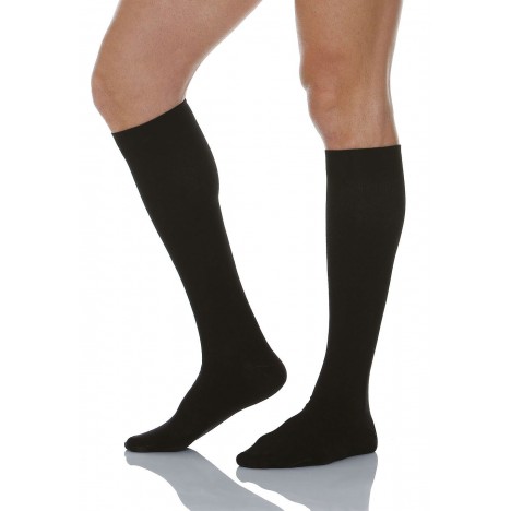 Компресивни чорапи унисекс до коляното 140 DEN (18-22 mmHg) RelaxSan® Cotton Socks 820, черен цвят