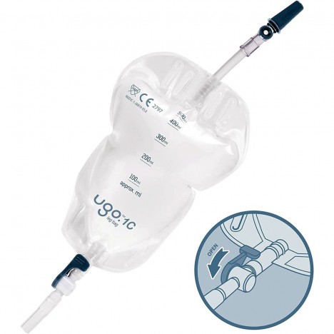Уринаторна торбa за крак UGO 1C 500 мл/ 5см/ с лостова клапа 