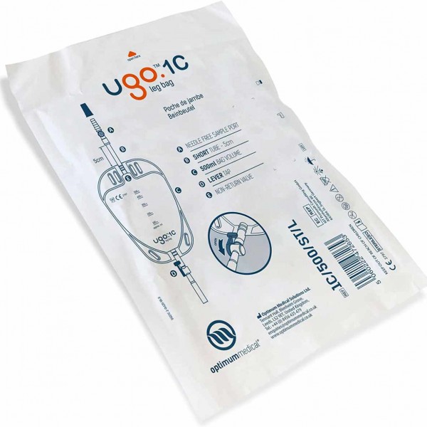 Уринаторна торбa за крак UGO 1C 500 мл/ 5см/ с лостова клапа 